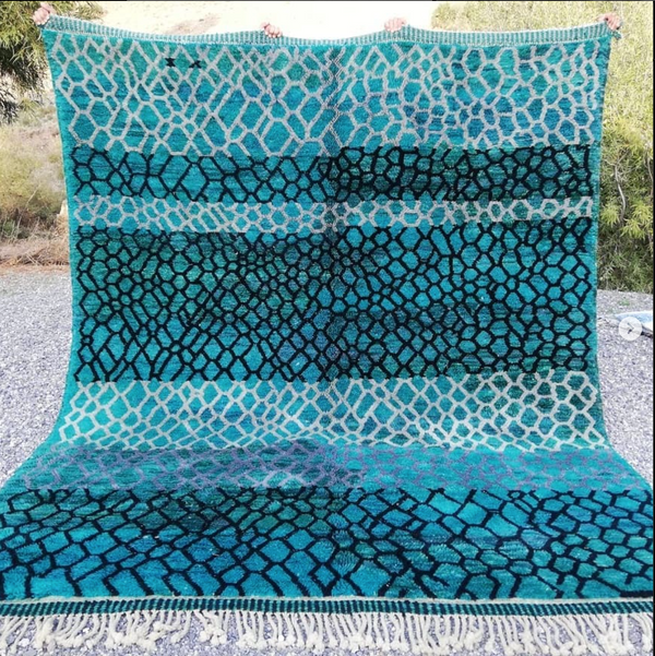 Beni Ourain Rugs - Blue sea